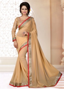 Paramount Beige Festival Trendy Saree