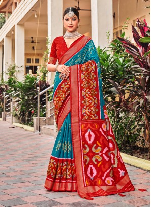 Paramount Foil Print Designer Saree