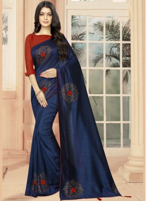 Paramount Silk Blue Classic Saree