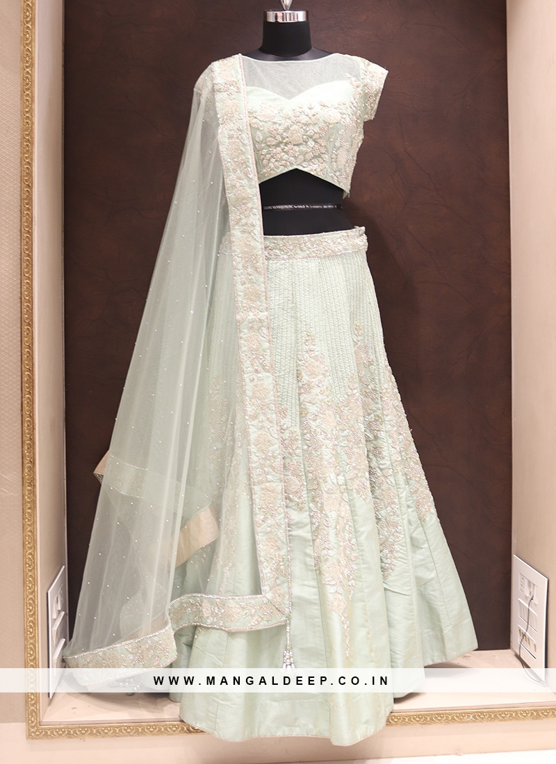 party wear net lehenga