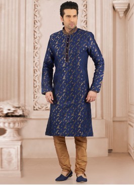 Party Wear Blue Color Kurta Payjama
