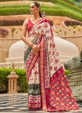 Patola Silk  Designer Saree in Multi Colour