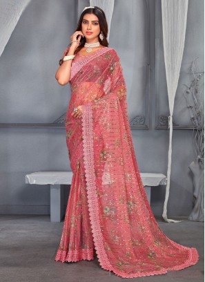Peach Border Trendy Saree