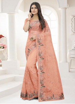 Peach Ceremonial Designer Saree