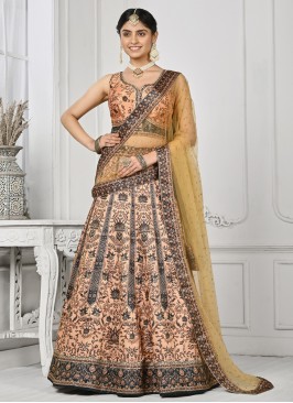 Peach Color Trendy Lehenga Choli