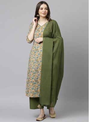 Peach Cotton Trendy Salwar Kameez