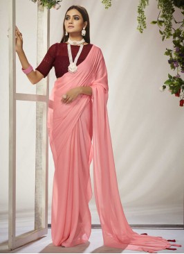 Peach Crush Designer Classic Saree