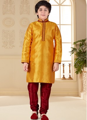 Mango Nano silk Indo Western Suit for Boys.