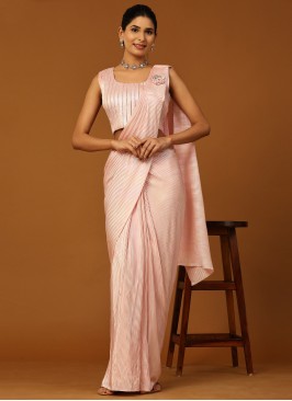 Peach Party Trendy Saree