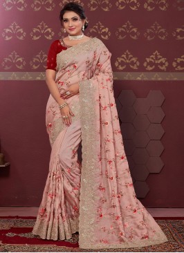 Peach Silk Classic Saree