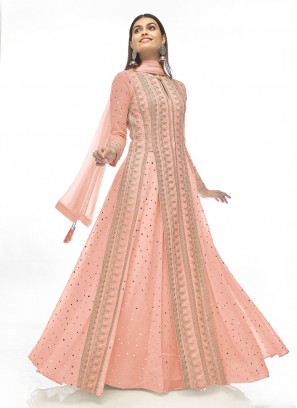 Peach Swarovski Trendy Lehenga Choli