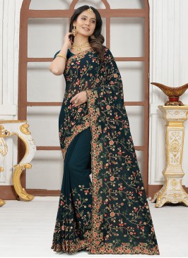 Peppy Georgette Designer Contemporary Style Saree