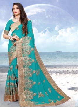 Peppy Resham Georgette Designer Saree