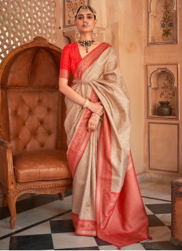 Peppy Weaving Banarasi Silk Trendy Saree