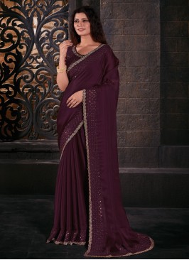 Perfect Embroidered Wedding Contemporary Style Saree