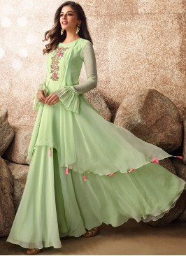 Perfect Green Ceremonial Designer Gown