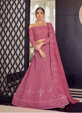 Perfect Pink Engagement Lehenga Choli