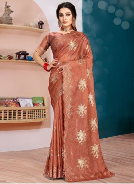 Perfect Resham Organza Saree