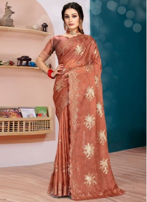 Perfect Resham Organza Saree