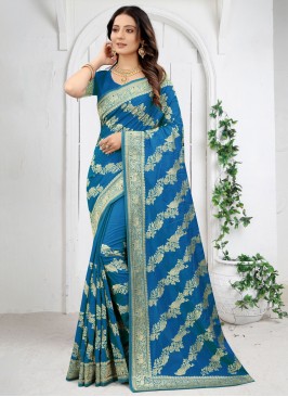 Perfervid Firozi Wedding Classic Saree