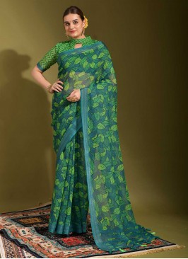 Perfervid Linen Contemporary Saree