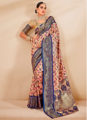 Perfervid Silk Ceremonial Traditional Saree