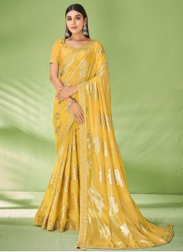 Perfervid Stone Wedding Contemporary Saree