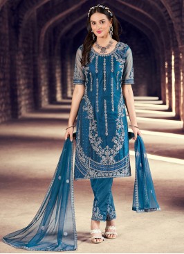 Phenomenal Embroidered Net Salwar Suit