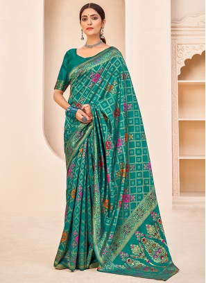 Phenomenal Weaving Banarasi Silk Teal Designer Traditional Saree