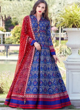 Picturesque Art Silk Ceremonial Readymade Suit