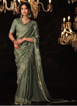 Picturesque Border Fancy Fabric Classic Saree