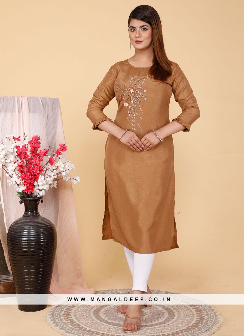 Buy Sitaram Designer Women's Straight Hand Work Fancy Sleeve Kurti Online  at Best Prices in India - JioMart.
