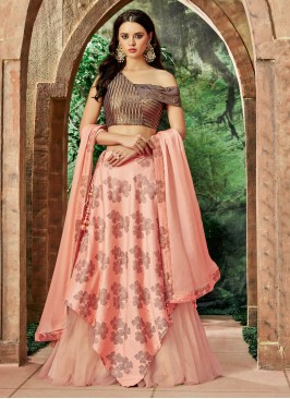 Pink Art Silk Lehenga Choli