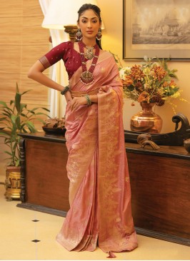 Pink Ceremonial Contemporary Saree