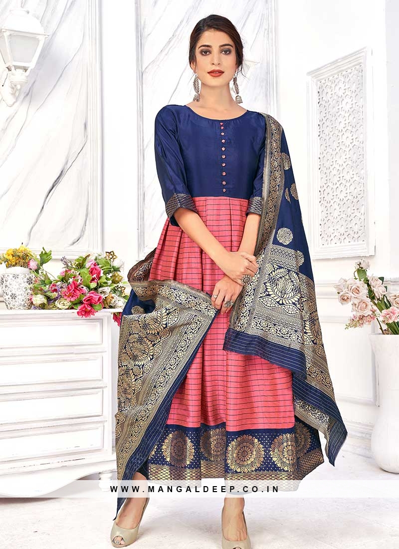 Buy online Women Embroidered Cotton Silk Anarkali Kurta from Kurta Kurtis  for Women by Showoff for ₹2310 at 60% off | 2024 Limeroad.com