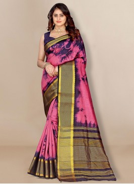 Pink Color Classic Saree