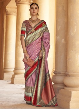 Pink Color Classic Saree