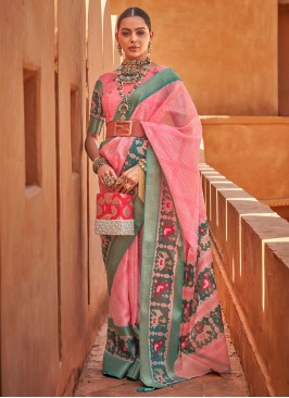 Pink Color Classic Saree