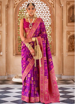 Pink Color Classic Saree