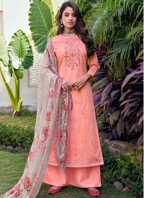 Pink Color Cotton Salwar Kameez