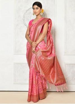 Pink Color Designer Saree