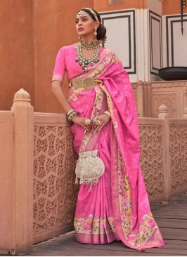 Pink Color Designer Saree