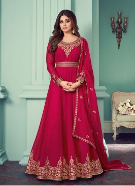 Pink Color Georgette Anarkali Dress