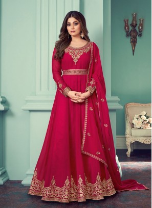 Pink Color Georgette Anarkali Dress
