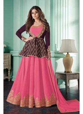 Pink Color Georgette Anarkali Dress