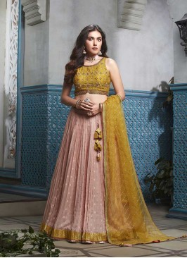 Pink Color Georgette Latest Lehenga