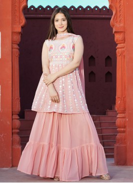 Pink Color Georgette Readymade Suit