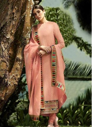 Pink Color Georgette Salwar Suit