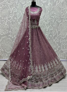 Purple Color Net Lehenga Choli
