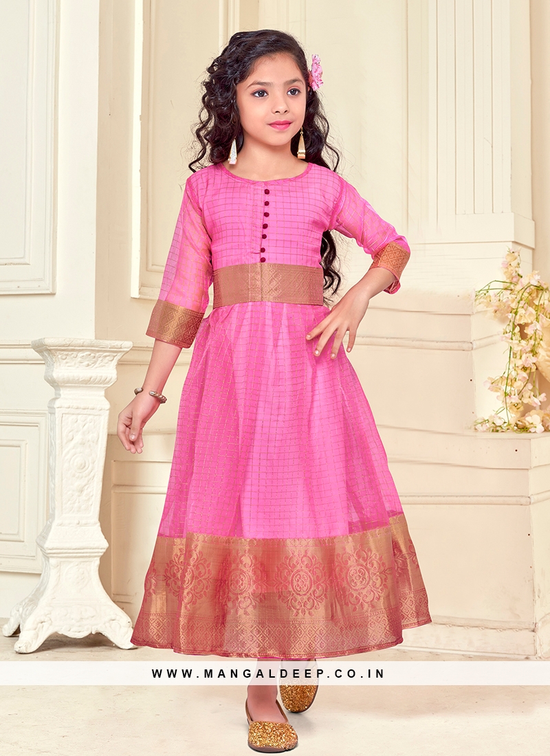 Buy Zelboraf Kids Girl's Embroidered Georgette Square Neck Sleeveless  Ethnic wear Kurti Sharara Dupatta Set (A-M-23010205_MORRPICH_12-24 Months)  at Amazon.in